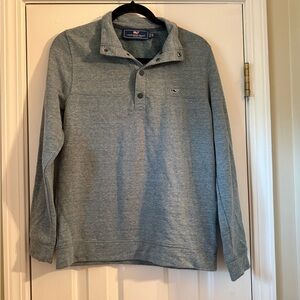 Vineyard Vines Men's Heather Gray Quarter-Snap Pullover